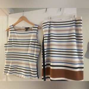 White House Black Market tank and skirt set